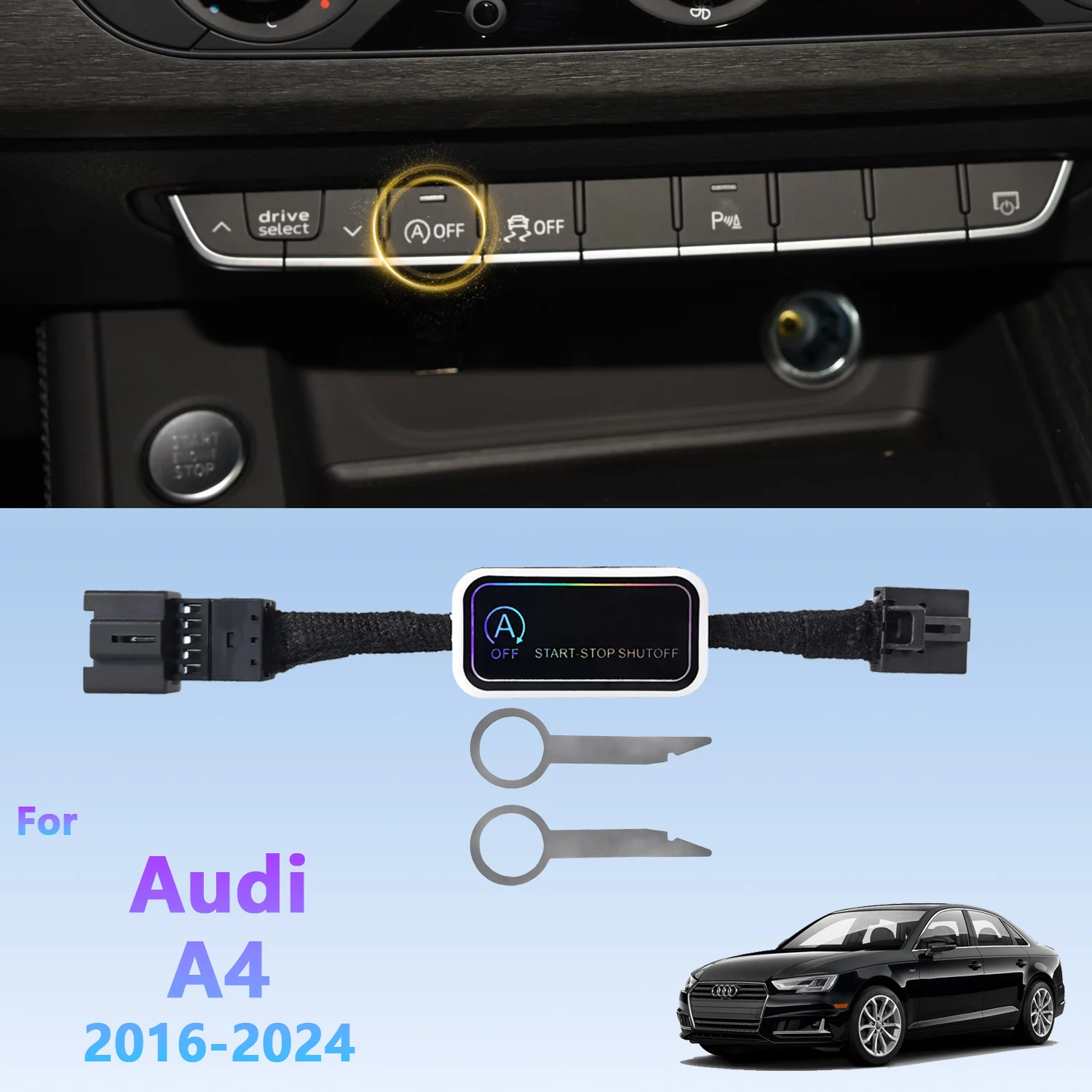 

Auto Start Stop Disabler For Audi A4 B9 2016-2024 Car Automatic Stop Start Engine System Off Device Control Sensor Plug Stop