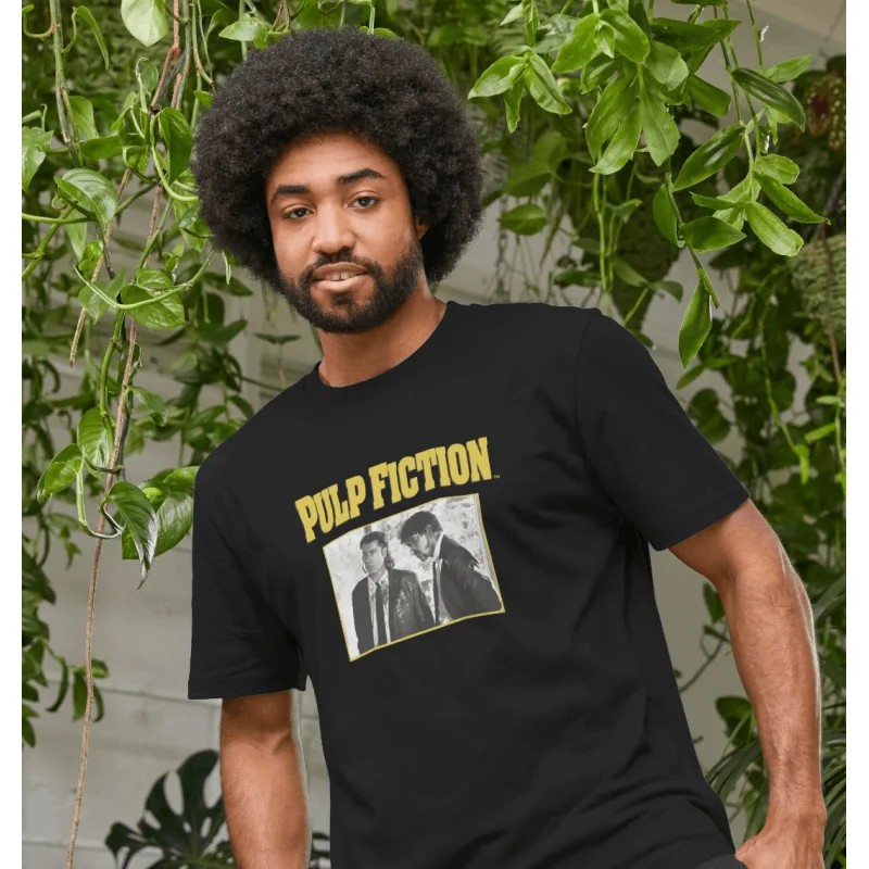 0422 Retro movie Pulp Fiction Vintage Gift t shirt 100% cotton printed tee Crew Neck Short Sleeve Graphic clothes All size tops