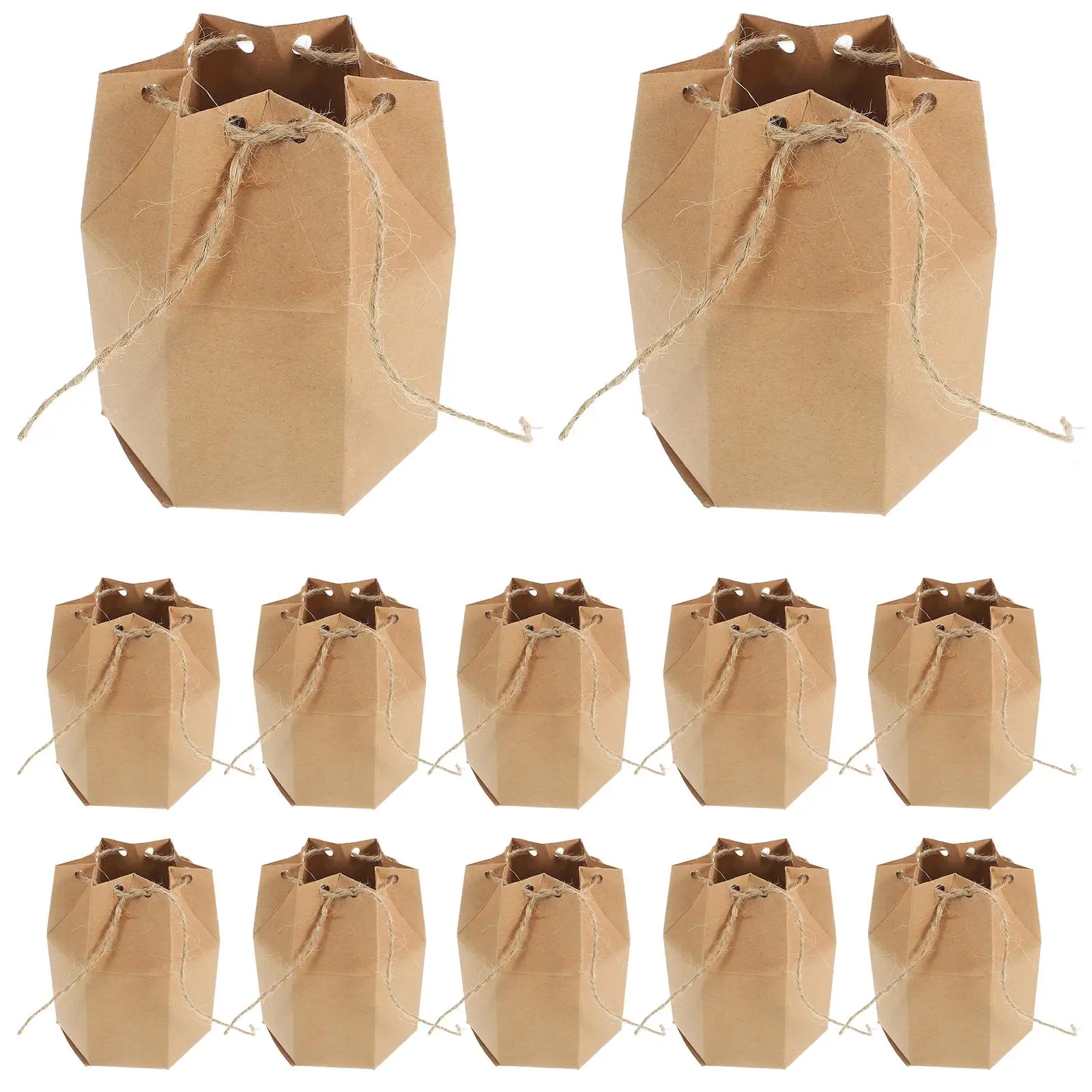 

50 Pcs Yellow Mongolian Paper Candy Boxes Elegant Design Practical Use Party Favor Wedding Decorations Gift Box