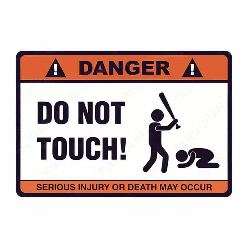 

Danger Signs Funny Car Sticker Waterproof Vinyl Decal on Bumper Rear Window Self-adhesive Decal For Car Accessories SH1042