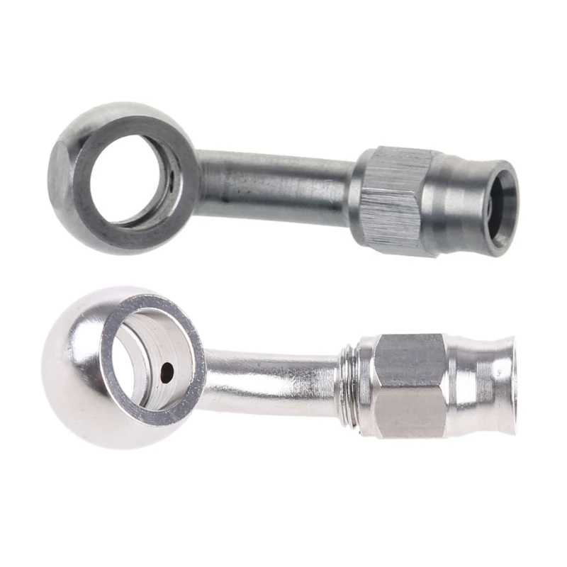 AN-3 to M10 Metric 10mm Motorbike Brake Hose Clutch Hydraulic Oil Line Pipe Adaptor Oil Hose Banjo Fitting AN3 45 Degree