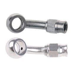 AN-3 to M10 Metric 10mm Motorbike Brake Hose Clutch Hydraulic Oil Line Pipe Adaptor Oil Hose Banjo Fitting AN3 45 Degree