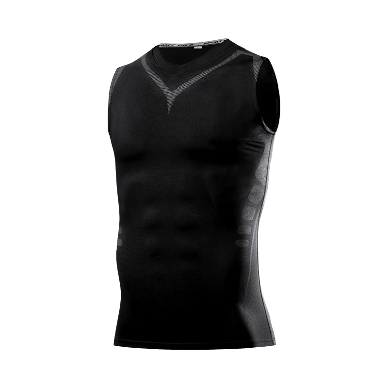 Eng anliegendes Kompressionsshirt für Herren, atmungsaktiv, schnell trocknend, Sport-Workout-Kleidung, T-Shirt für Basketball-Training, Laufen – Detail 4