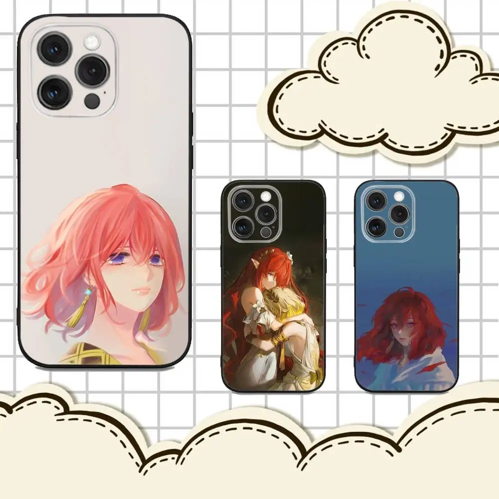 

Y-Yona of the Dawn Anime Phone Case For iPhone 16e,16,15,14,13,12,11,Pro,X,XS,Max,XR,Plus,Mini Soft Black Cover