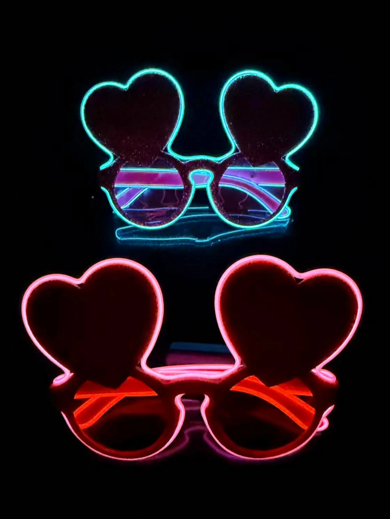 Wireless EL luminous glasses disco luminous LED online celebrity sunglasses pixel KTV bar atmosphere concert flash.