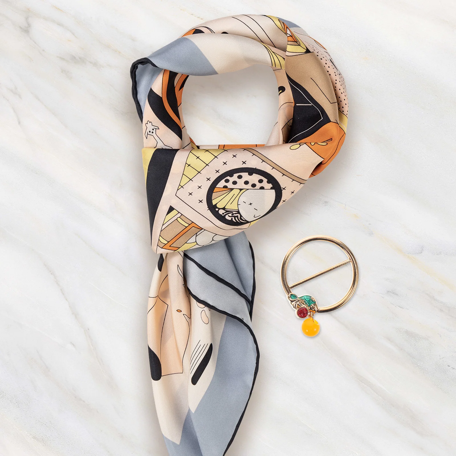 10Pcs Small Metal Scarf Ring Buckle Clip for Women Cardigan Shawl Buckle Scarf Accessories Fashion Buckles Accessories