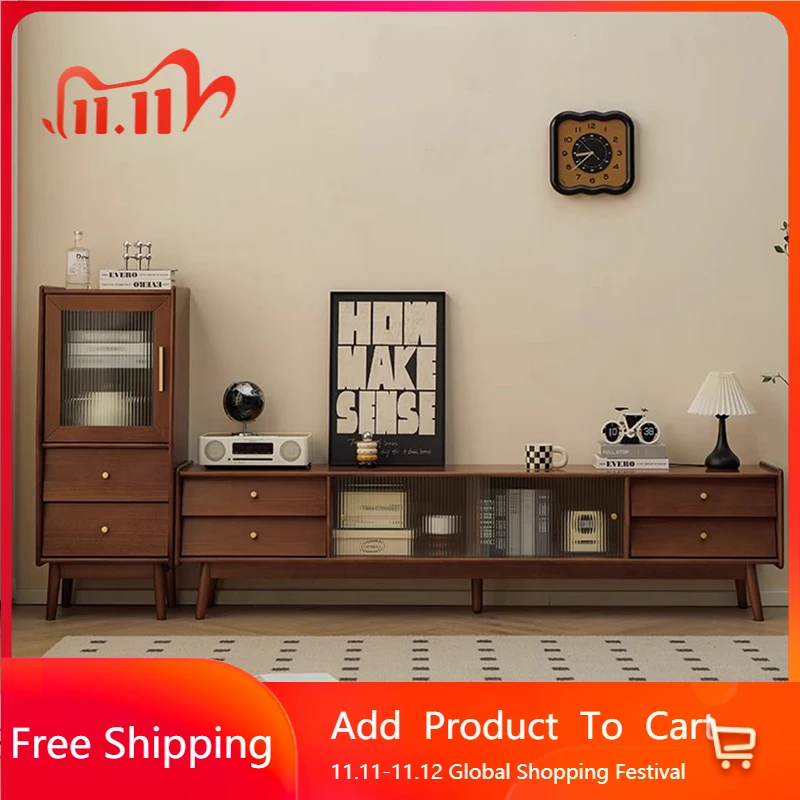 

Nordic Modern Tv Stand Mid Century Metal Handles Retro Trendy Tv Stand Drawers Classic Office Muebles Para Tv Trendy Furniture