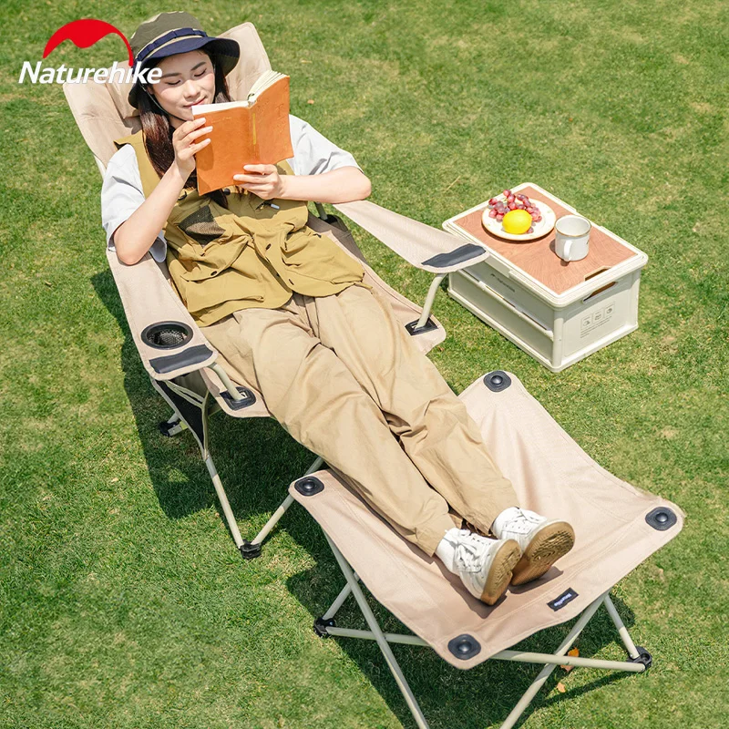Naturehike 2026 Folding Chair Camping Adjustable Recliner 3in1 Portable Stool Beach Chaise Longue Multifunctional Fishing Chair