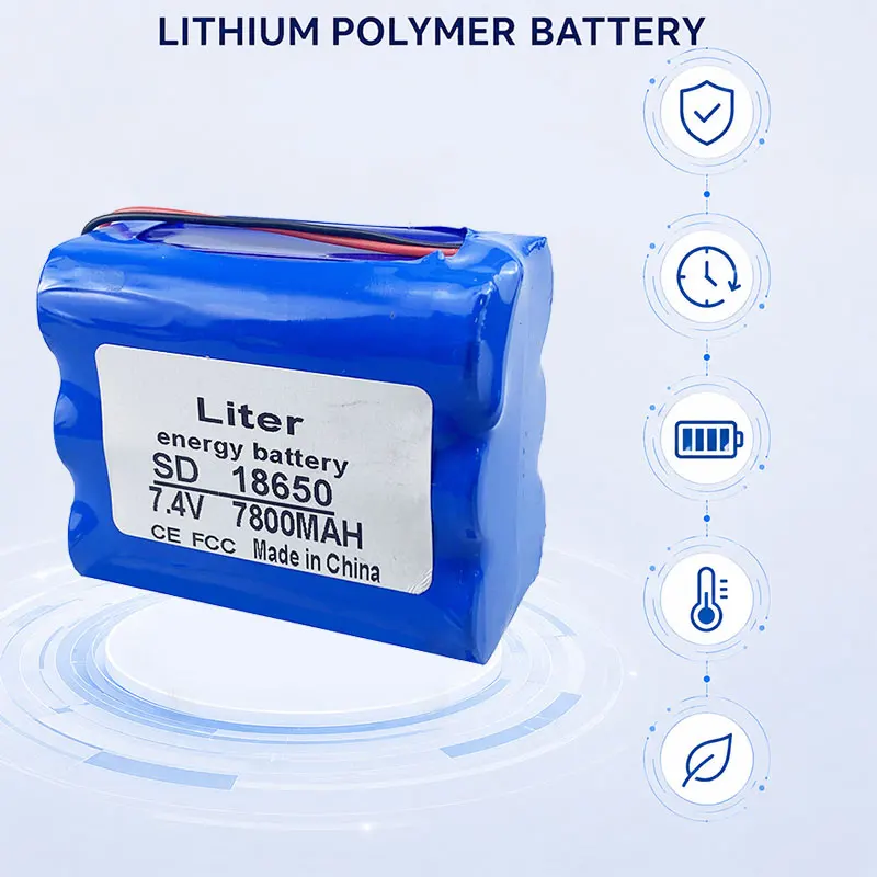 18650-6P2S 7800mah 7.4V polymer lithium battery - Special lithium battery for portable instruments and lamps