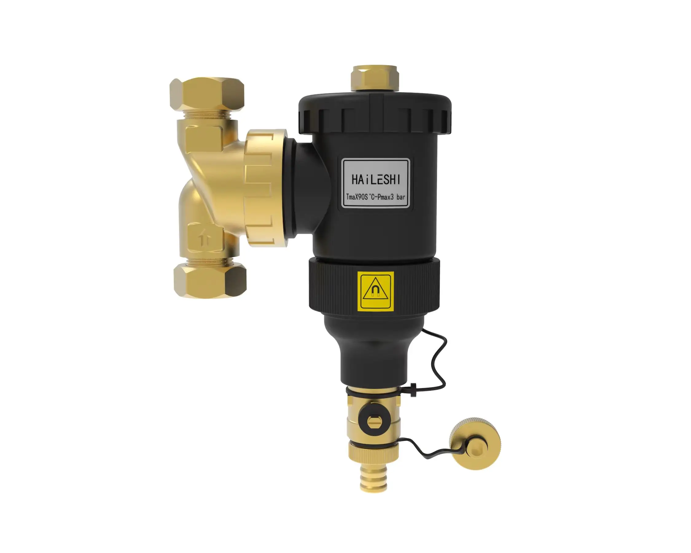 Industrial-Grade Brass Magnetic Pre-Filter for Iron Removal Universal Magnetic Central Heating Filter for Household Boiler
