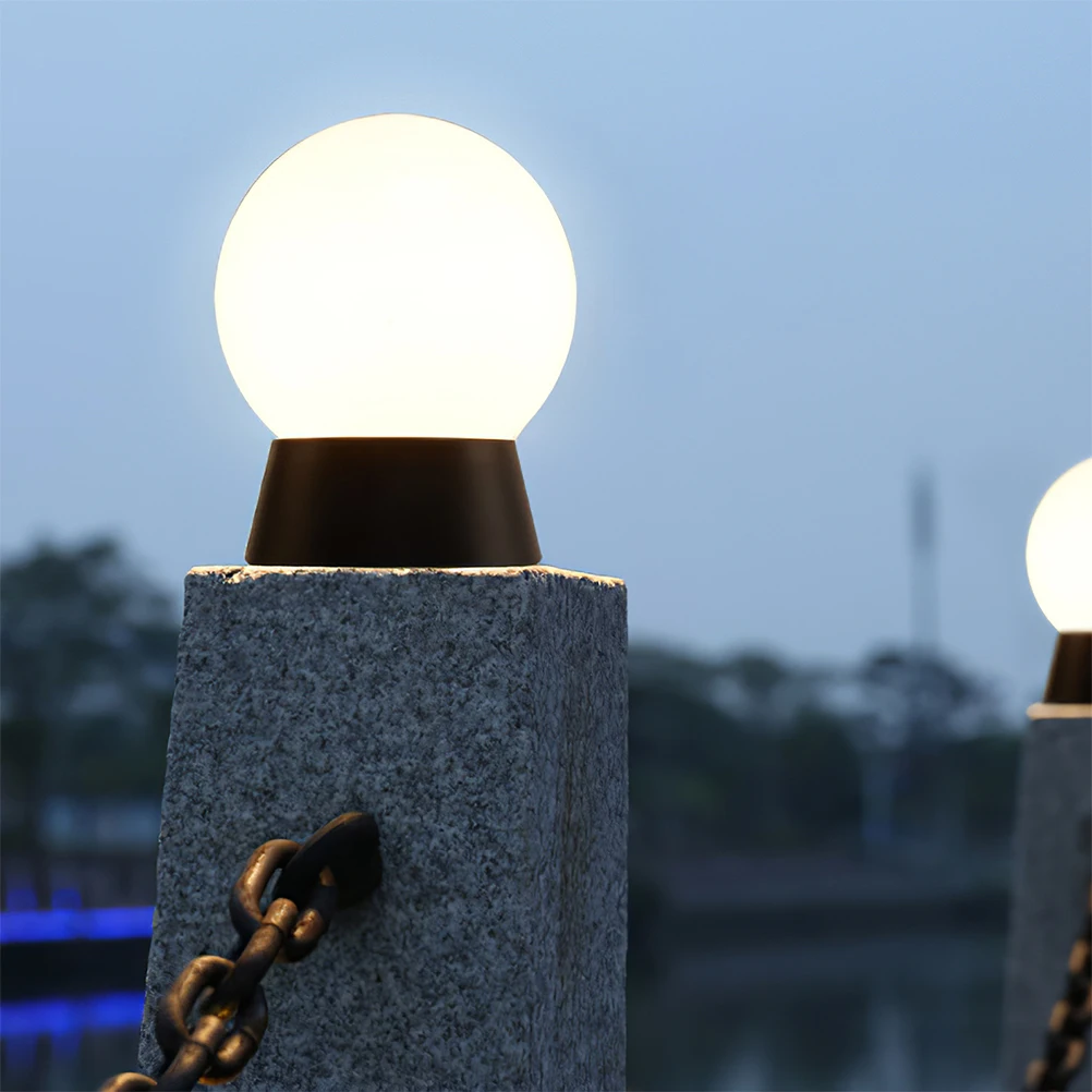 

LED Round Wall Light 200mm E27 Modern Outdoor Decorative Lantern Yard Lamp Garden Pathway Lighting Stainless Steel Acrylic