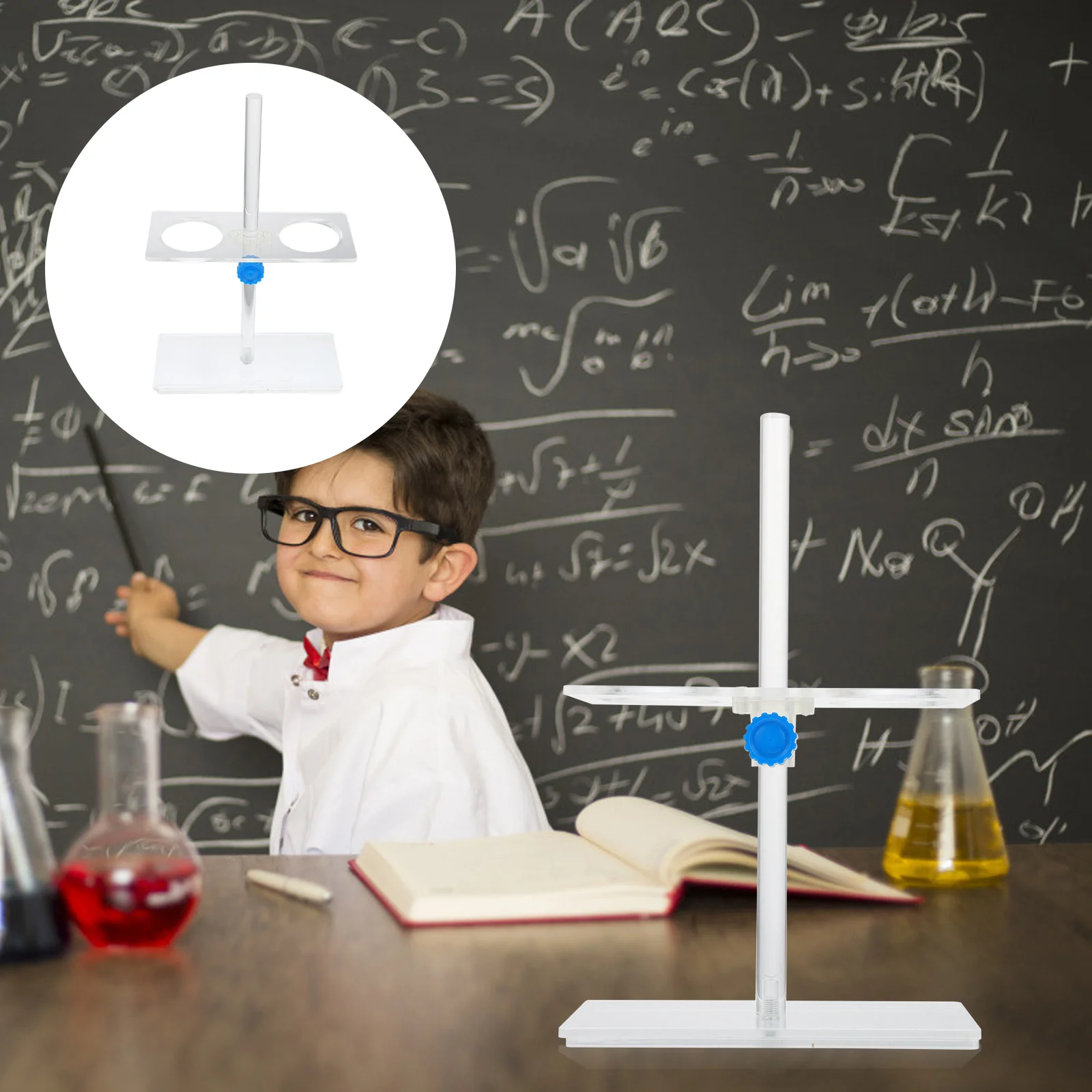 Thicken Funnel Rack Brackets Adjustable Clamp Oil Acrylic Flasks for Alcohol 2-Hole Stand