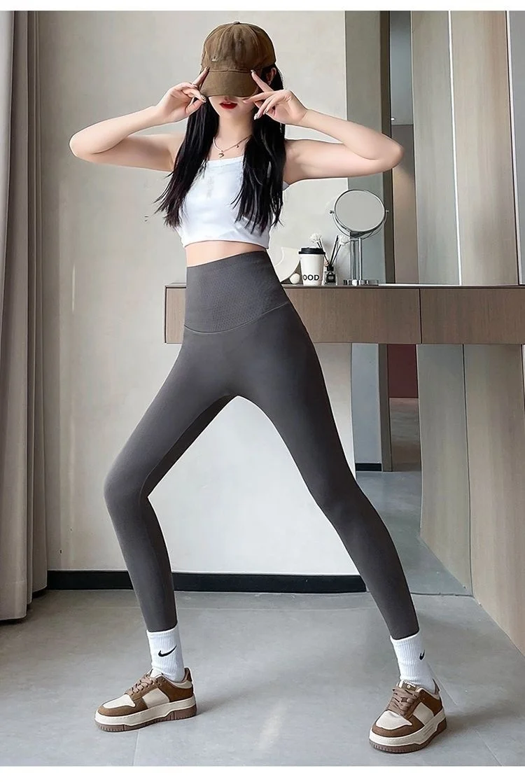 Yoga Pants For Short Woman Women American Bootleg Dressing Sporty Clothes Straight Small Colors Quick Luster Plush Pantyhose Ins