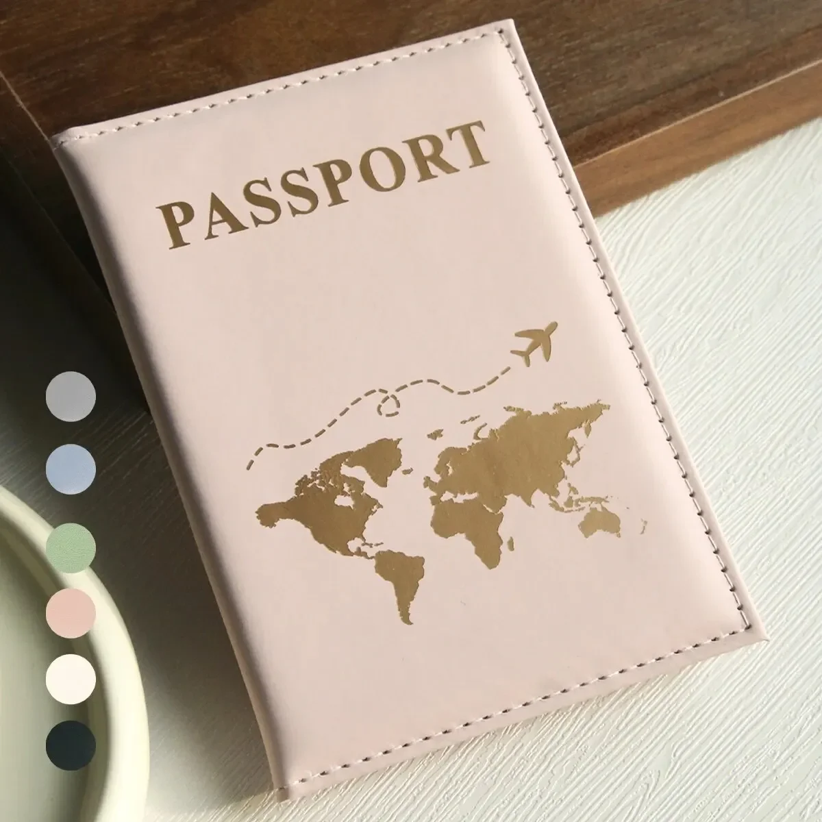 

World Map Passport Cover Passport Holder Organizer Protective Card Case ID Document Passport Wallet Credit Card Holder