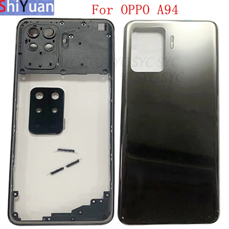 

Battery Cover Rear Door Housing For OPPO A94 Back Cover with Middle Frame Camera Frame Replacement Parts