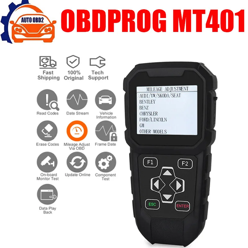 2023 New OBDPROG MT401 OBD 2 Cluster Calibration Tool OBD2 Car Scanner Instrument Correction Adjustment Use No Need Internet