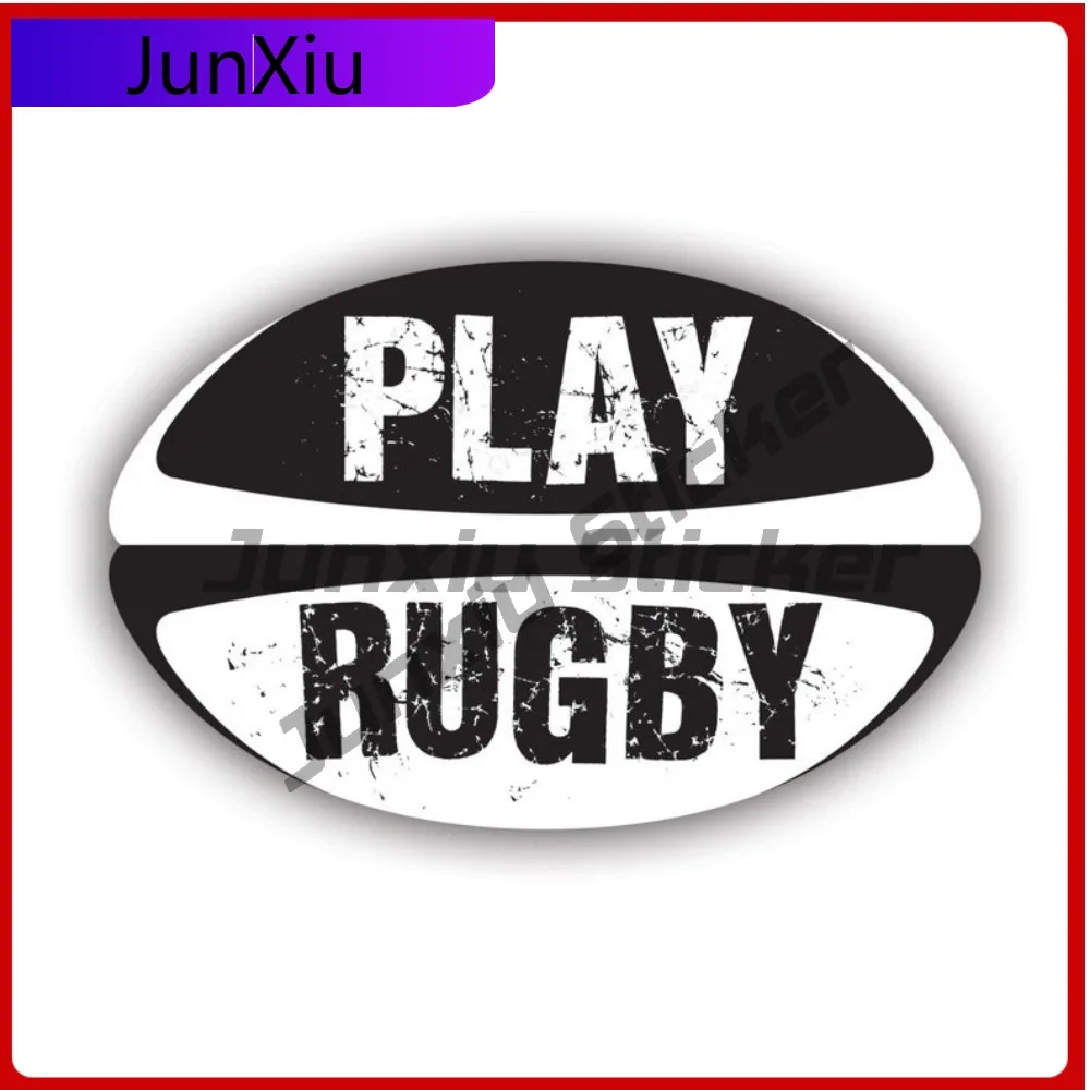

Play Rugby Ball Scratch Resistant Sun Resistant Sport For Car Window Laptop Bumper No Residue Removable Decal Rear Windshield