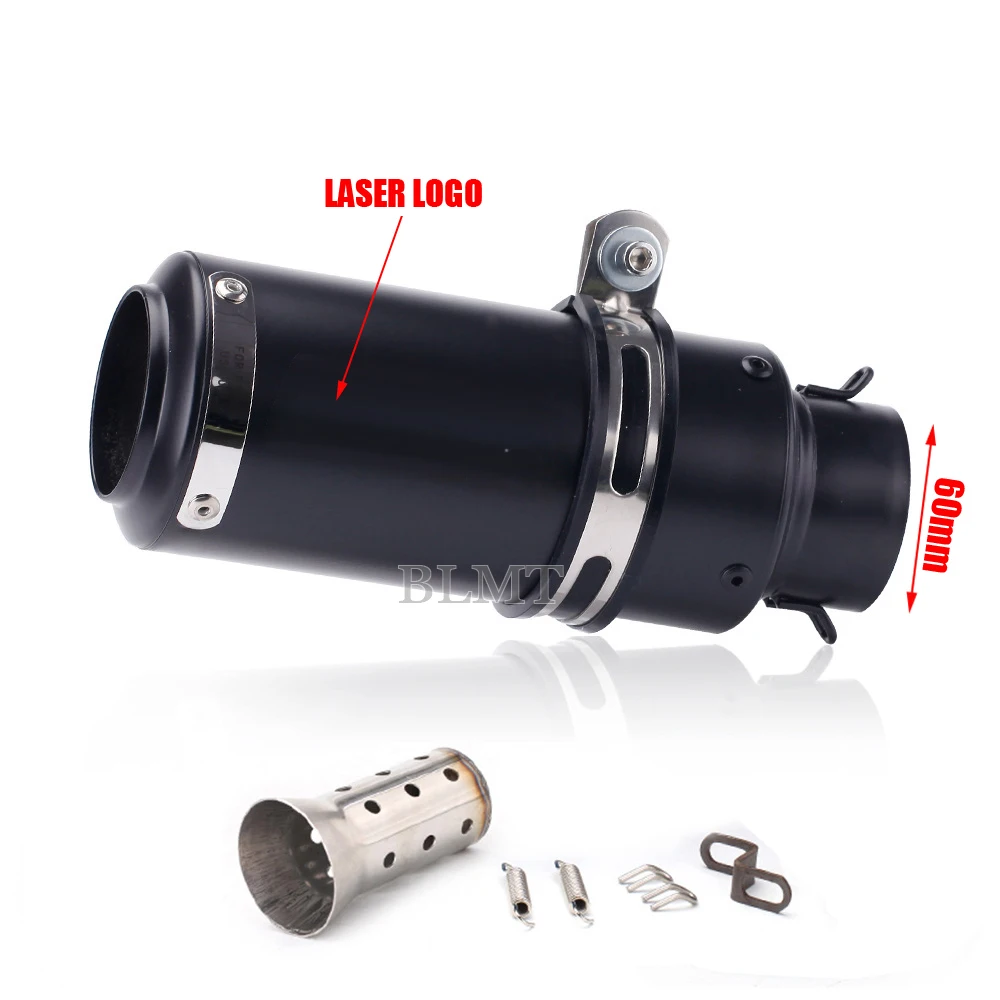Universal 51/60mm motorcycle sc exhaust inox muffler carbon fiber exhaust with DB Killer for z900 R3 R25 MT07 MT09 R1 Z400 Z650 image 3