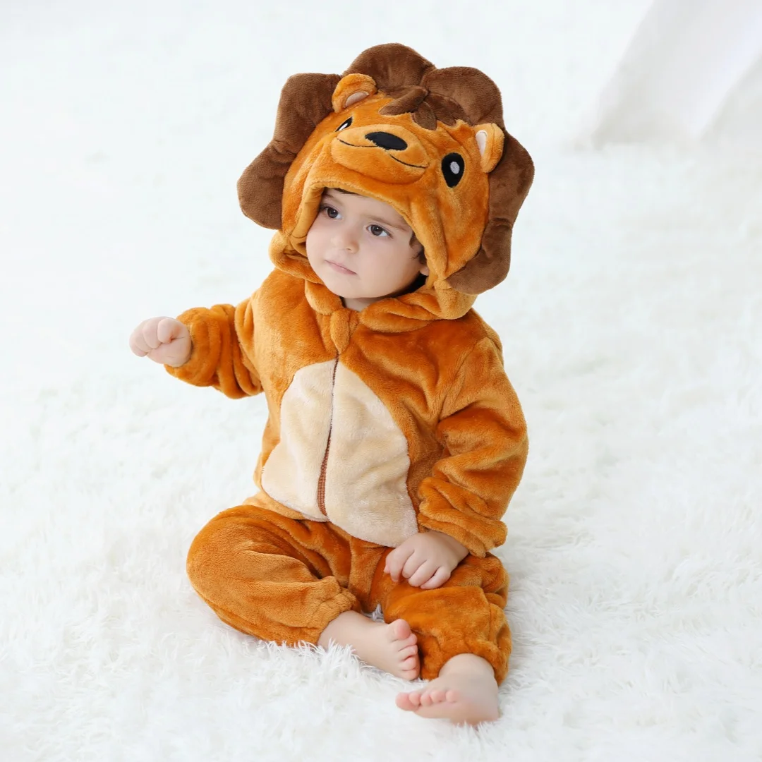 0-4T Baby Cute  Animal Onesies  Lion Cartoon Romper Infant Kids Jumpsuit Toddler Clothes Girls Boys Cosplay Costumes
