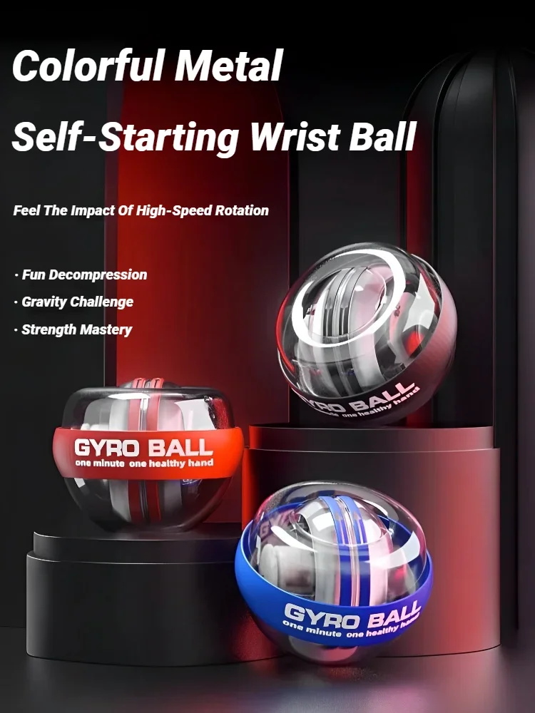 Exerciser Muscle Power Ball Unterarm Fitnessgeräte Gyroskop Power Ball Gyro Handgelenk Booster Trainer Hand Übung Grip Glow