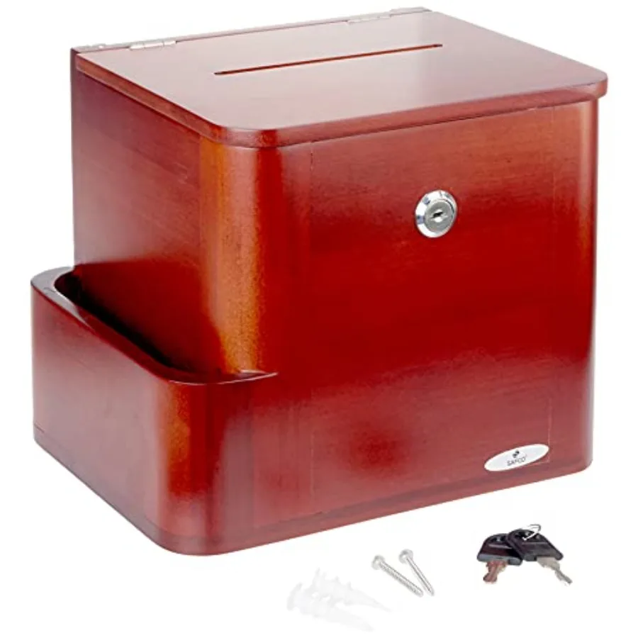 

Ящик для пожертвований, голосований и прочего 4237CY Bamboo Suggestion с замком, ключом и отсеком для хранения