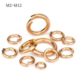 DIN127 Copper Split Spring Washer Bronze Copper Shells Pad Spring Lock Washer Anti-loose GB93 M2 M2.5 M3 M4 M5 M6 M8 M10 M12