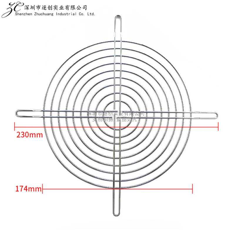 冷却ファン304ステンレス鋼メッシュカバー、180x180mm、18060ファン保護、鉄メッシュ、18cm