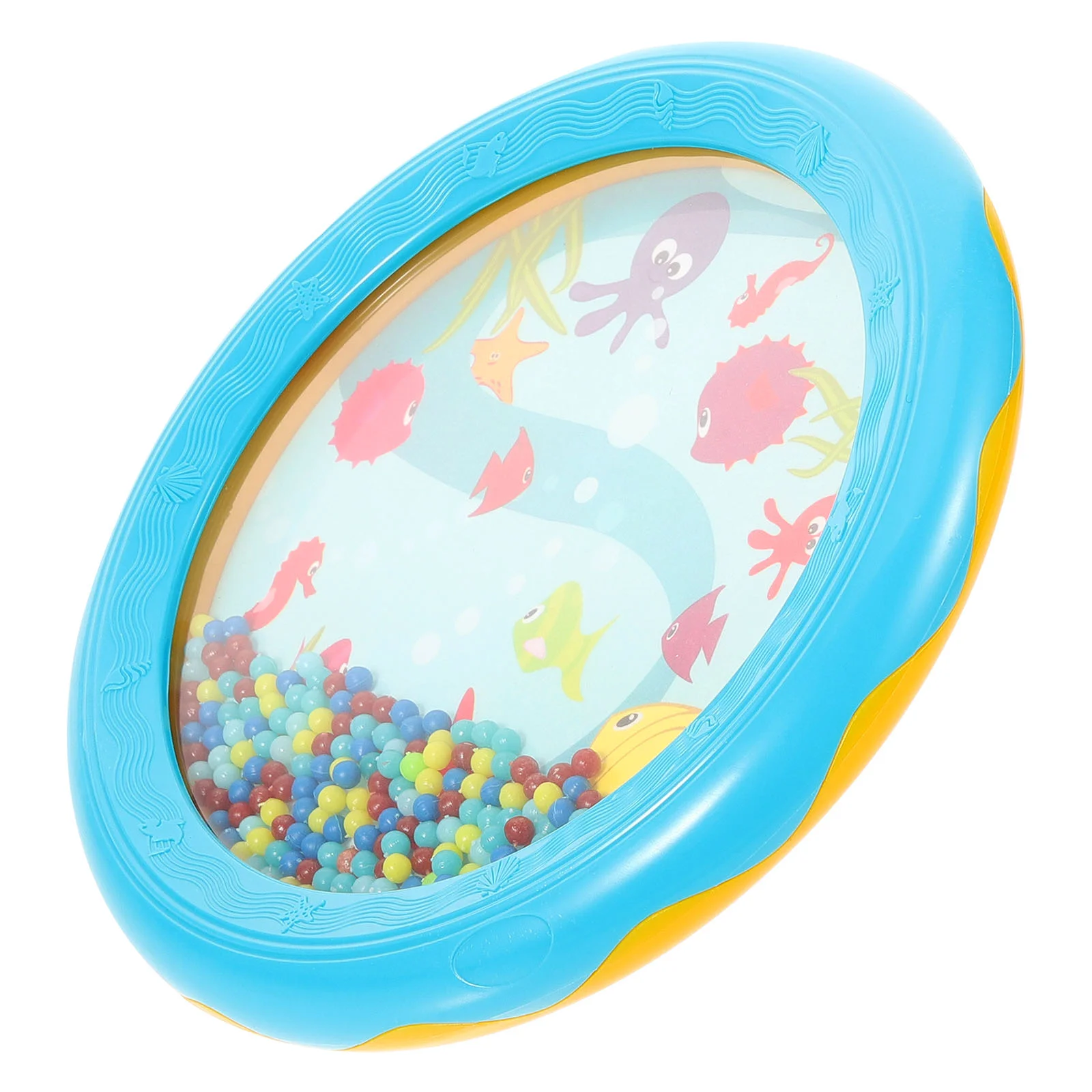 Children Ocean Drums Wave Plastic Beads Drum Musical Instrument Ocean Drums for Kids round ocean drums