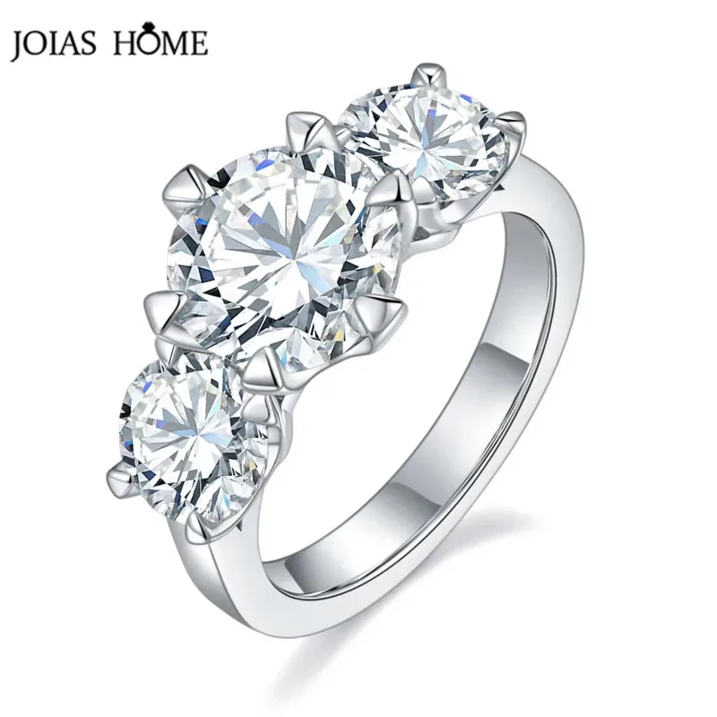 

Joias Home Vintage 925 Silver Women Ring 18K Gold 5Carat D Color Pass Diamond Test Moissanite Ring For Couple Anniversary Gift