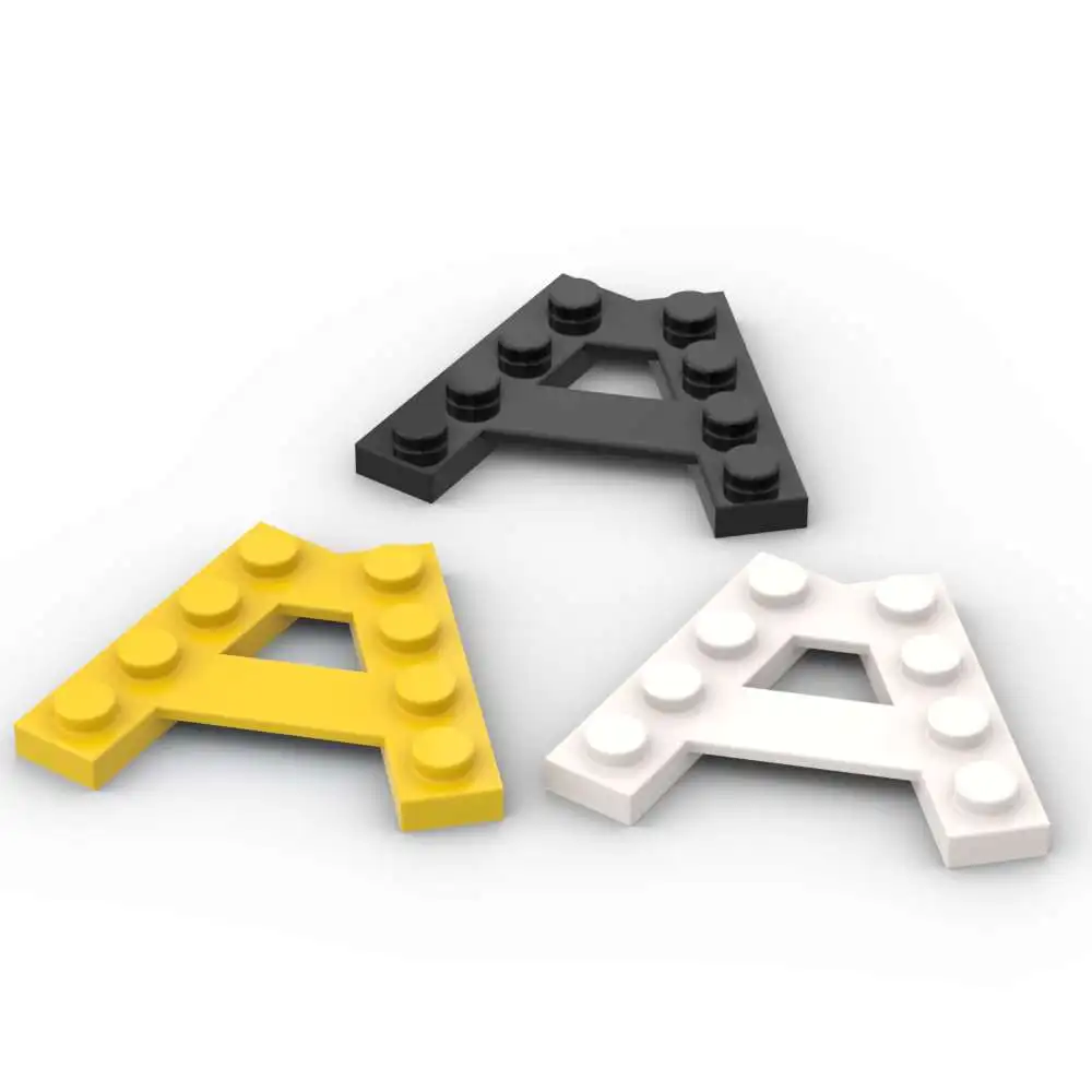 MOC 10 STKS 15706 A-vorm Met 2 Rijen Wedge Bouwstenen Kit 4 Studs Plaat Huis Baksteen Deeltje Educatief Speelgoed Kinderen Geschenken