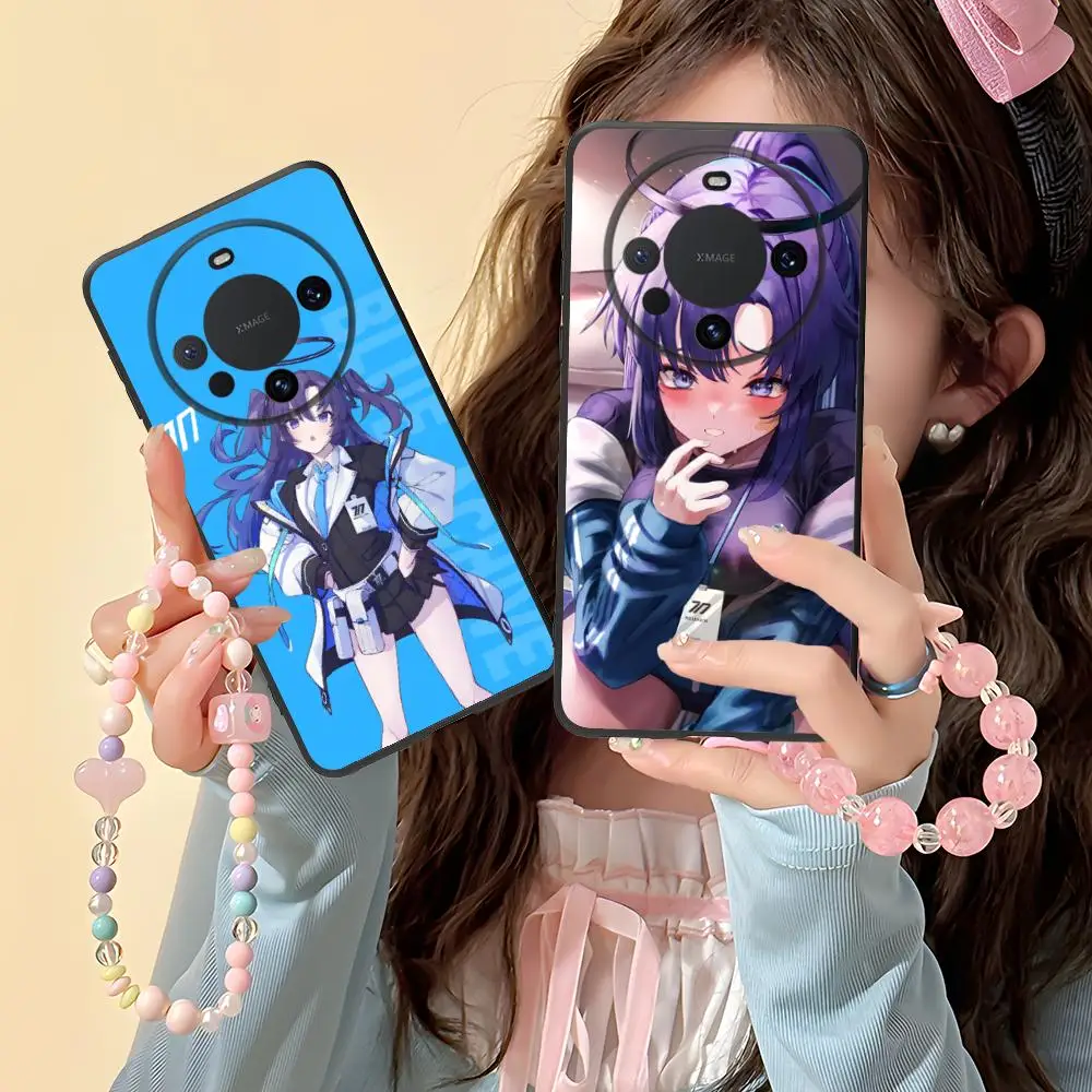 

Blue Archive Yuuka Matte TPU Mobile Phone Case for Huawei Mate 60 50 40 30 20 10 Pro Plus Lite E 5G Colorful Printing Cover