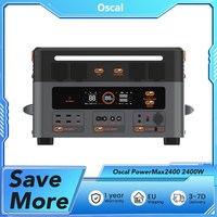 Oscal PowerMax2400 2400W 1872kWh Portable Power Station, Dual Speaker, 1.2h Fast Charging, App Control, 16 Outputs Dual Speakers
