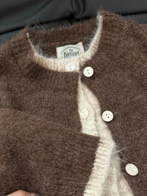 Damen-Strickpullover, Mantel, Lazy Sle, Herbst und Winter 2022, Neuankömmling, gefälschte zweiteilige High-End-Gefühl, schönes Oberteil
