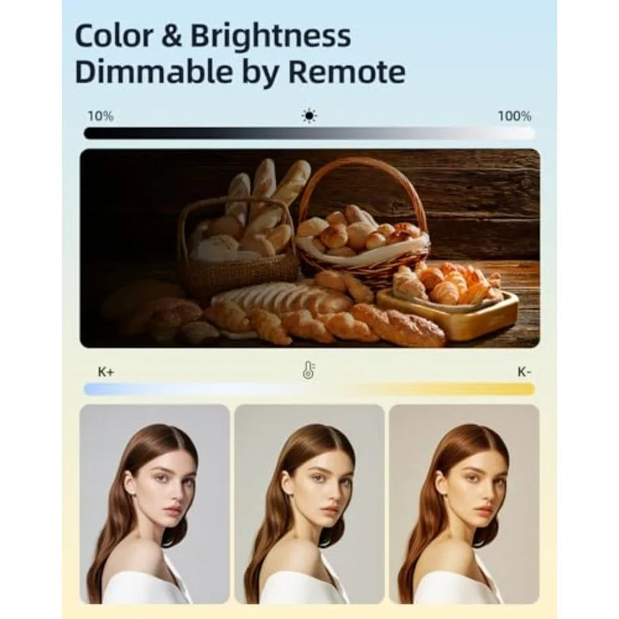 Lighting Kit Pack, 20x28in Soft Box Upgrade 135W 2700-6400K 100V-240V AC E27 LEDBulb Continuous Photography Lighting, Photo Stu view 6