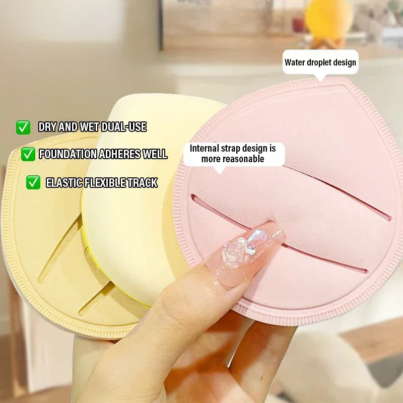 Super Thick Cotton Waterdrop Makeup Puff Soft Air Cushion Wet Dry Dual Use Concealer Foundation Beauty Sponge Tool