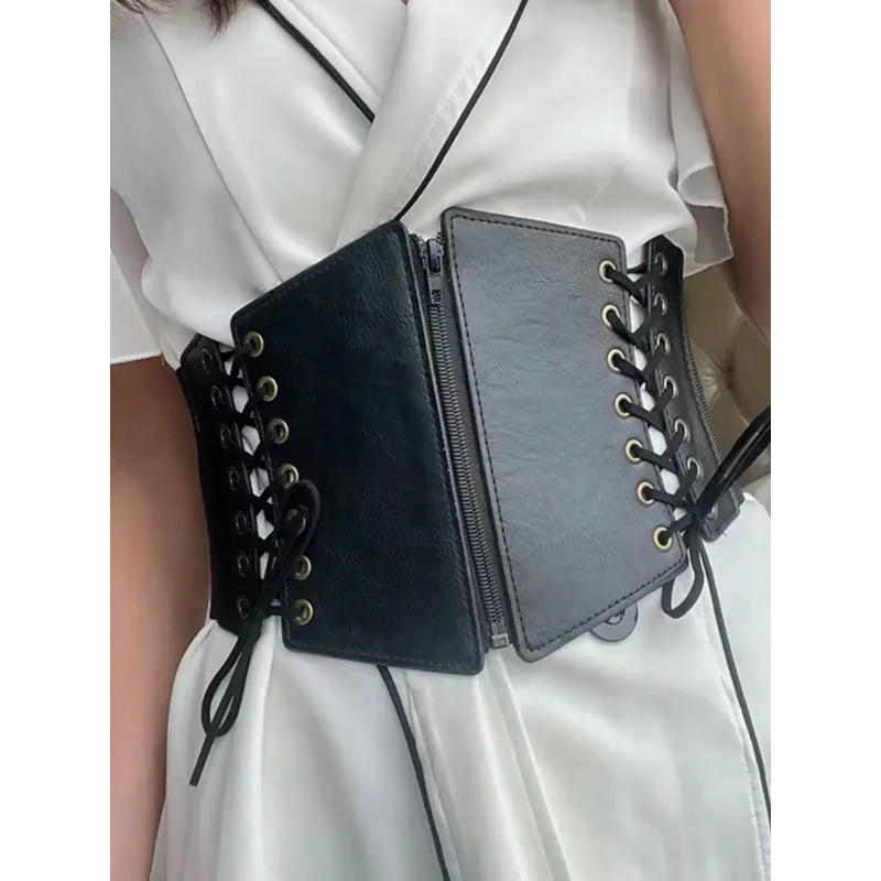 1pc Lace Up Front Corset Belt