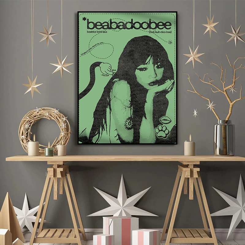 مجموعة المغني Beabadoobee ملصق مطبوع على القماش صور فنية للمنزل لغرفة المعيشة وغرفة النوم جدار ديكور لوحة بدون إطار #3
