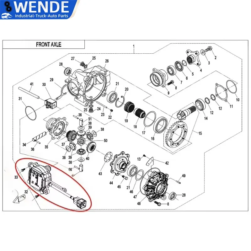 Front Differential Gear Case Motor Assembly Q890-314000-10000 For CFMOTO CFORCE 450 500 600 625 800 850 1000 2WD 4WD