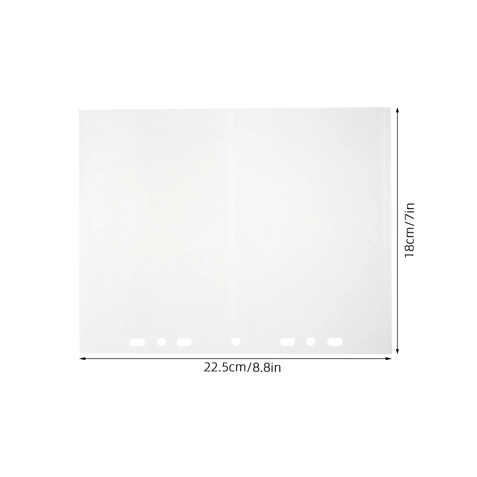 80Sheets Binder Inserts A5 Loose Leaf Refill Clear Plastic Sleeves 7-Hole Transparent Album Pages Document