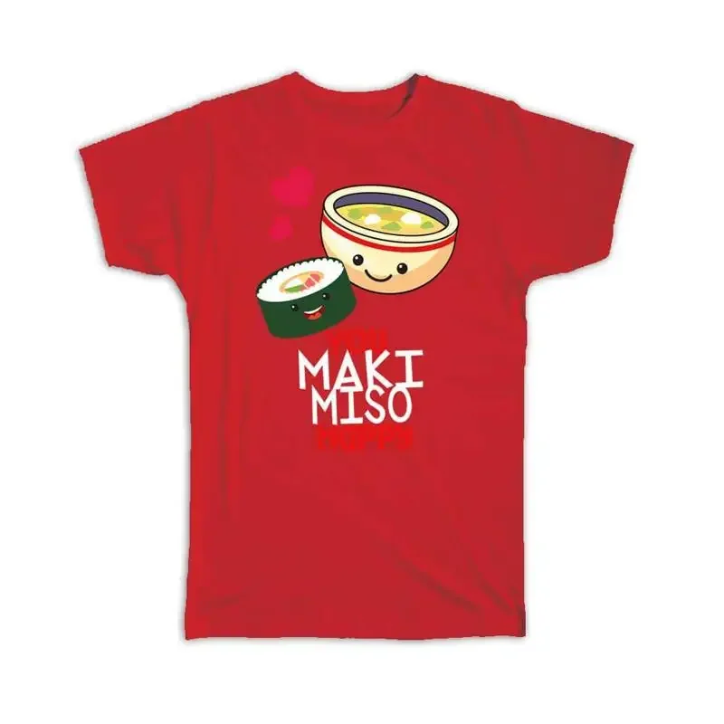 Camiseta con estampado artístico divertido y lindo de comida japonesa para amantes de la sopa Miso, Japón