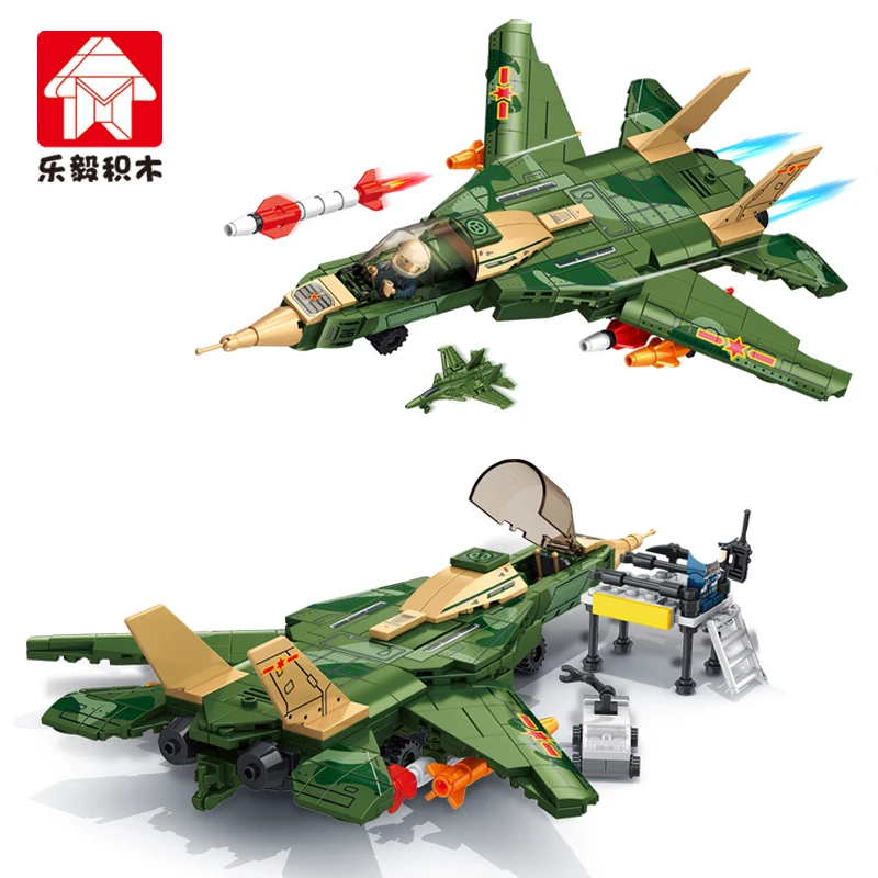 Tomcat-bloques de construcción de avión de combate para niños, juguete de ladrillos de figura de acción de la Segunda Guerra Mundial, modelo clásico de la Segunda Guerra Mundial, F-14