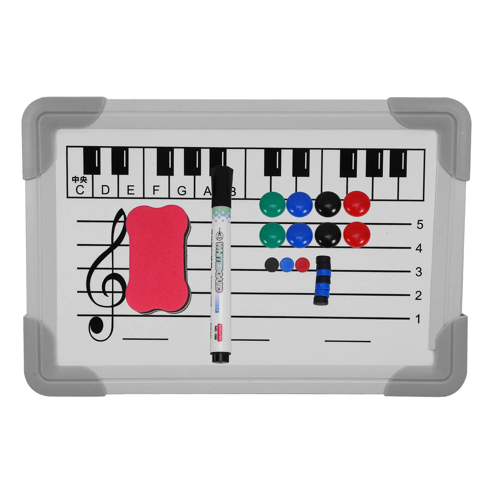 

Music Staff 20x30cm Double Sided Dry Music Staff White Boards Erase Board High Low Notes Teaching Tool Home School