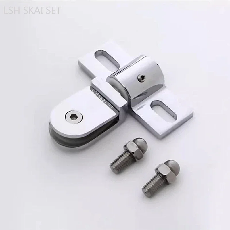 

1pc Bathroom Glass Door Clamp/hinge Rotating Door Shaft Thickened Zinc Alloy No Rust Hinges Shower Hardware Accessories