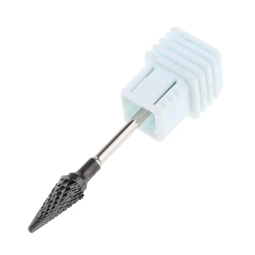 Carbide Nail Drill Bits Rotary Burrs Cuticle Clean Tungsten Carbide Nail Bits for Acrylic Gel Nails Polishing Removing 3/32 Inch