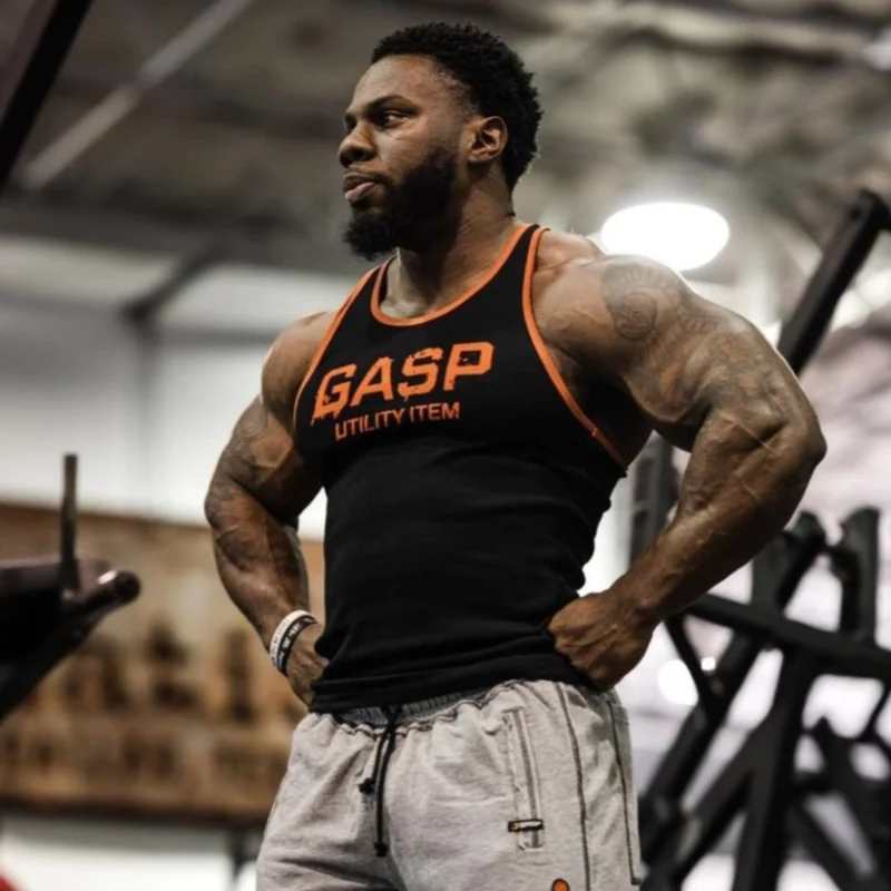 

Gymwars High Quali Elastic Fitn Sports Vest Moisture ng Svel ex Gym Workout Tank Top Covering All Sizes