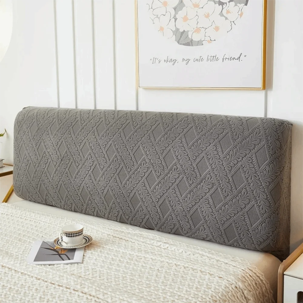 

Universal Elastic Jacquard Bedhead Cover Dustproof All-inclusive Bedside Protector Soft Solid Color Bed Head Slipcover Home