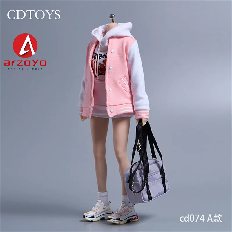 cdtoys cd074 1/6 femme Baseball sweat à capuche jupe plissée vêtements modèle adapté 12 ''soldat figurine corps poupée