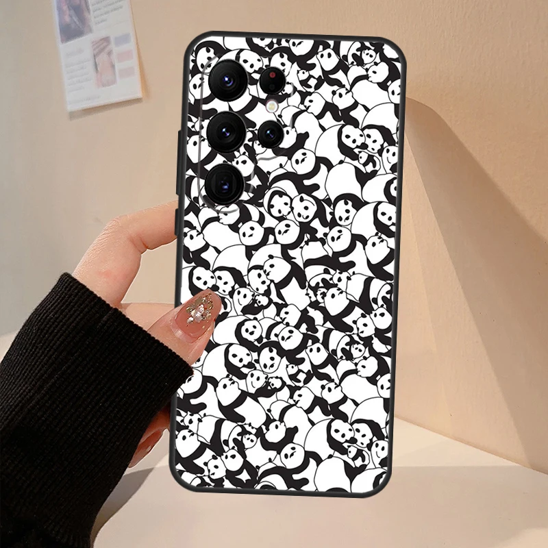 الباندا الحيوان الحال بالنسبة لسامسونج غالاكسي S23 S24 S25 الترا S20 S21 S22 S9 S10 زائد S20 FE S25 FE غطاء كوكه #6