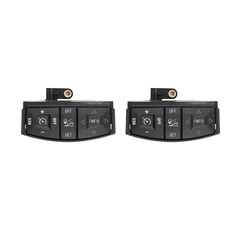 

2 Piece Steering Wheel Push Button Switch Car Window Lift Switch 1486287 Black ABS For Scania