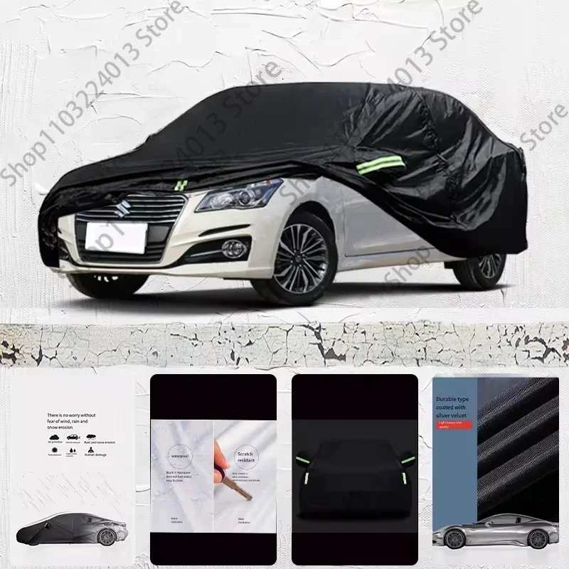 

For Suzuki Alivio Anti-UV Sun Shade Rain Snow Resistant Black Cover Dustproof Car umbrella Full Car Cover Outdoor Protection